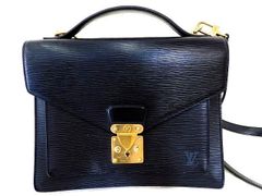 ヴィトン M52122 VI1921 ■ モンソー ハンドバッグ エピ ショルダーバッグ メンズ 黒 ブラック □ LOUIS VUITTON 7F