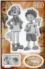 【中古】アクリルスタンド・アクリルパネル ルフィ＆ウタ(幼少期) アクリルフィギュア2体セット 「ワンピース FILM RED」 劇場グッズ