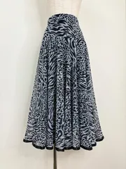 《新品》社交ダンス　レオパード&ゼブラプリント　フレア　スカート　衣装