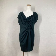 【ケイコスズキ】ワンピース　グリーン　40　カシュクール 綿 コットン リヨセル y2k チュニック 平成ギャル　フォーマル パーティー