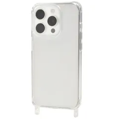[ PLATA ] iPhone15 Pro スマホショルダー ショルダー 用 TPU クリアケース 背面ケース リング型 ストラップホール付き 可愛い おしゃれ