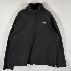 古着 ザ・ノースフェイス THE NORTH FACE フリーストレーナー ハーフジップ ワンポイントロゴ アウトドア L  ブラック メンズ
