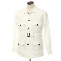 【新品】タリアトーレ TAGLIATORE リネン サファリジャケット ホワイト【サイズ48】【メンズ】のサムネイル
