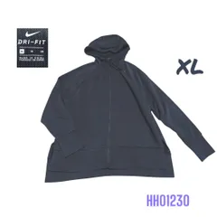 無地ナイキラグランフルジップアップパーカーXLブラックDRI-FIT HH01230