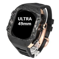 アウォッチ ULTRA 49mm ウルトラ 高級ケースカバー カーボン仕様 ブラックローズゴールド