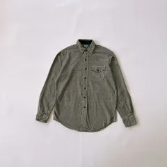 90s ラルフローレン　ワークシャツ　ギンガムチェック　モノトーン Y2493