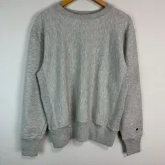 Champion チャンピオン スウェット トレーナー 長袖 クルーネック Heritage Weave ヘリテージウィーブ 袖ロゴ刺繍 グレー Mサイズ メンズ 古着 アメカジ ストリート