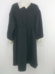 ◇ apres jour アプレジュール 長袖 膝下丈 ワンピース サイズLL ブラック ベージュ レディース E  【1304120011212】