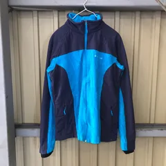 262 Columbia フリース/ナイロンジャケット L ブルー/ネイビー コロンビア フリースジャケット ボア ナイロン アウトドア 防寒 古着卸 アメリカ仕入