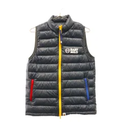 A BATHING APE (アベイシングエイプ) 21SS BABY MILO ロゴプリント ライトダウンベスト ネイビー レディース 002GDC202003Xのサムネイル