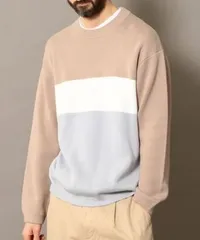 BEAUTY & YOUTH UNITED ARROWS ビューティーアンドユースユナイテッドアローズ ミラノリブ パネルボーダー ウォッシャブル ニット セーター 1213-131-3508