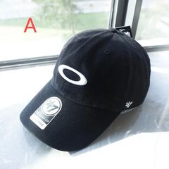 新品 男女兼用 10色 Oakley x 47 brand vintage 23ss logo キャップ ベースボール キャップ レディース メンズ 調節可能 輸入品 ブラック
