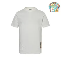 【今日特価】Burberry 25SS 裾部チェック戦馬テープ T シャツ-1