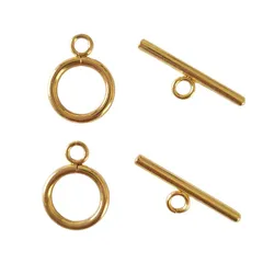 【 2ペア SUS304 ゴールド 】 サージカルステンレス マンテル 留め具  ハンドメイドアクセサリー
