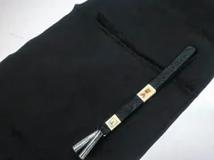 【一輝堂】【着物】和装小物 帯揚げ帯締めセット 帯揚 帯締 喪服用 平組 25w06-7384