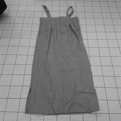 ◇ ⊂ chocol raffine robe ショコラ フィネ ローブ ストライプ ロング丈 ジャンパースカート サイズF グレー レディース E  【1508270015131】