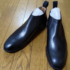 ☆未使用品★チーニーブーツ黒色サイドゴアブーツ　BARON☆UK７Ｆ　☆革靴のサムネイル
