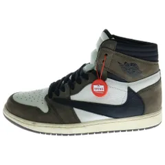 NIKE (ナイキ) ×TRAVIS SCOTT AIR JORDAN 1 RETRO HIGH OG TS SP CD4487-100 トラヴィススコット エアジョーダン1 ハイカットスニーカー ブラウン/ホワイト US10.5/28.5cm