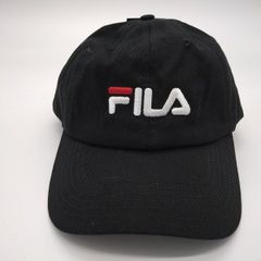 帽子 ブランド FILA フィラ ベースボールキャップ 綿 コットン100% サイズ調整アジャスター付き ブラック ネイビー USA 直輸入モデル メンズ レディス 送料無料 05430