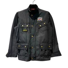 Barbour (バブアー) ③① 1102014 UNION JACK INTERNATIONAL JACKET レディース ブラック ボーイズXL 12/13
