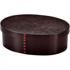 【迅速発送】たつみや 曲げわっぱ 抗菌 一段弁当箱 大(800ml) ダークブラウン 『曲げわっぱ弁当』 302981