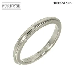 【刻印無し】Tiffany&Co 結婚指輪　9号13号　ミルグレイン 刻印無し】Tiffany&Co 結婚指輪 9号13号 ミルグレイン