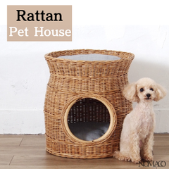 ラタン ペットハウス 犬猫兼用 ペット用品 犬用品 猫用品 ドッグハウス 寝床 2704