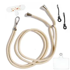 【数量限定】iPhone 15 ショルダーストラップ ネックストラップ 対応 長さ142cm 携帯 耐荷重 5kg ストラップ ストラップホルダー2枚 首掛け ショルダー 斜めがけ アウトドア スマホ 落下防止 調節可能 [Oumino] 全機種対応