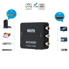 RCA to HDMI変換コンバーター USBケーブル付き 音声転送 1080/720P 切り替え