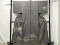 平和屋着物■訪問着　刺繍　地紙重ね枝花文　金彩　正絹　逸品　未使用　CAAR9373ev