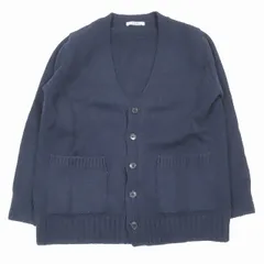 【美品】スローン 7Gメリノウール畦編みジップカーディガン ネイビー サイズ5 美品】スローン 7Gメリノウール畦編みジップカーディガン