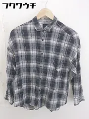 ◇ ◎ green label relaxing UNITED ARROWS チェック 長袖 シャツ ブラック ホワイト ベージュ レディース  【中古】 【1201100002485】