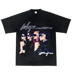 aespa STAFF Tシャツ M 黒 非売品 KPOP Aespa Whiplash Limited Edition T-shirt Short Sleeve
