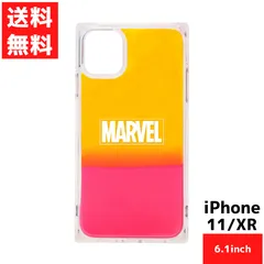 iPhone 11 XR用 ケース ロゴ イエロー＆ピンク  MARVELのサムネイル