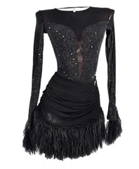 社交ダンスドレス M157 ブラック Sサイズ