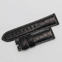 未使用】ハミルトン 純正レザーベルト 22mm 黒Dバックル 白ステッチ
