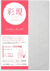 【迅速発送】PCM竹尾 プリンタ用紙 彩現 メニュー・POP用 A4 レザック66 白 1742155のサムネイル