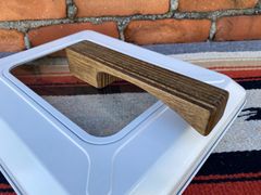 焼き上手さんα・β用木製グリップ　取手　ハンドメイド　シナ積層合板　ダークウォルナット