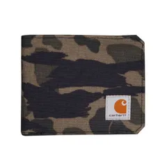 カーハート Carhartt 二つ折り財布 メンズ 財布 小銭入れ無し Nylon Duck Bifold Wallet ブラウン 迷彩　おしゃれ 誕生日 プレゼント ギフトのサムネイル
