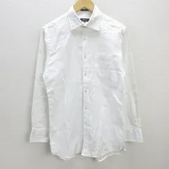 Q■バーバリーブラックレーベル/BURBERRY BLACK LABELシャドーストライプ長袖シャツ■白【 39 】MENS/17【中古】