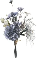 upFRAME 造花 花束 フェイクブーケ くすみカラー おしゃれ ドライフラワー スワッグ アンティーク風 フェイクフラワー ダリア インテリア 壁掛け 撮影装飾 枯れない花束(ブルーグレー,  アンティーク ダリヤ)