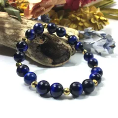 パワーストーン ブレスレット ブルータイガーアイ （ゴールドヘマタイト）レディース 女性  数珠ブレス 開運 プレゼント ギフト  [9]