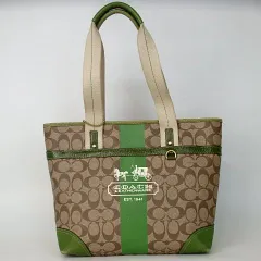 【COACH】コーチ シグネチャー ホースアンドキャリッジ 11350 トートバッグ レディース【中古】4-26