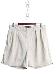 【お得なクーポン配布中!】 90s ポロ ラルフローレン コットン チノ ショートパンツ メンズ 34 古着 オールド ショーツ 短パン ツータック ゆったり チノパン ポロチノ