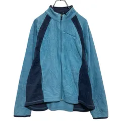 Champion ジップアップ フリースジャケット L ライトブルー ネイビー 切替 チャンピオン アウトドア 古着卸 アメリカ仕入 a611-8531