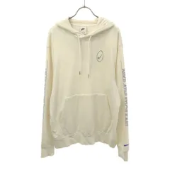ナイキ プリント 長袖 スウェットパーカー L ホワイト NIKE メンズ