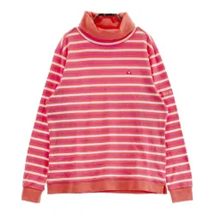 サイズ：M LE COQ GOLF ルコックゴルフ  タートルネック 長袖Tシャツ ボーダー柄 オレンジ系 [240101503609] ゴルフウェア レディース ストスト