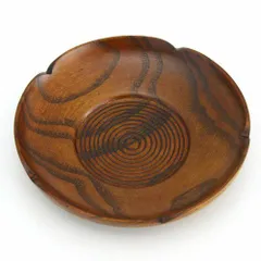 天然木製 ４寸 茶托 春秋 漆塗り 12cm 茶たく 梅型 来客用 おもてなし