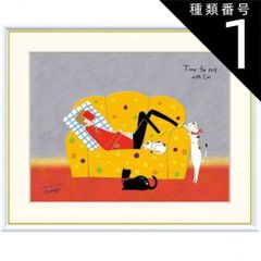 原画一点物】「溶ける夜」猫の絵 絵画 原画 絵 動物画 ポップアート