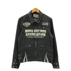 【中古】NHRA HOTROD デニムジャケット M ブラック エヌエイチアールエー ホットロッド[10]